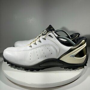 FootJoy FJ Sport Mens Size 12 Spikeless Golf Shoes White Leather Sneakers 53111